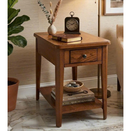 P2808-23 : Bàn Góc , Bàn Trang Trí - Màu Nâu Hạt Dẻ